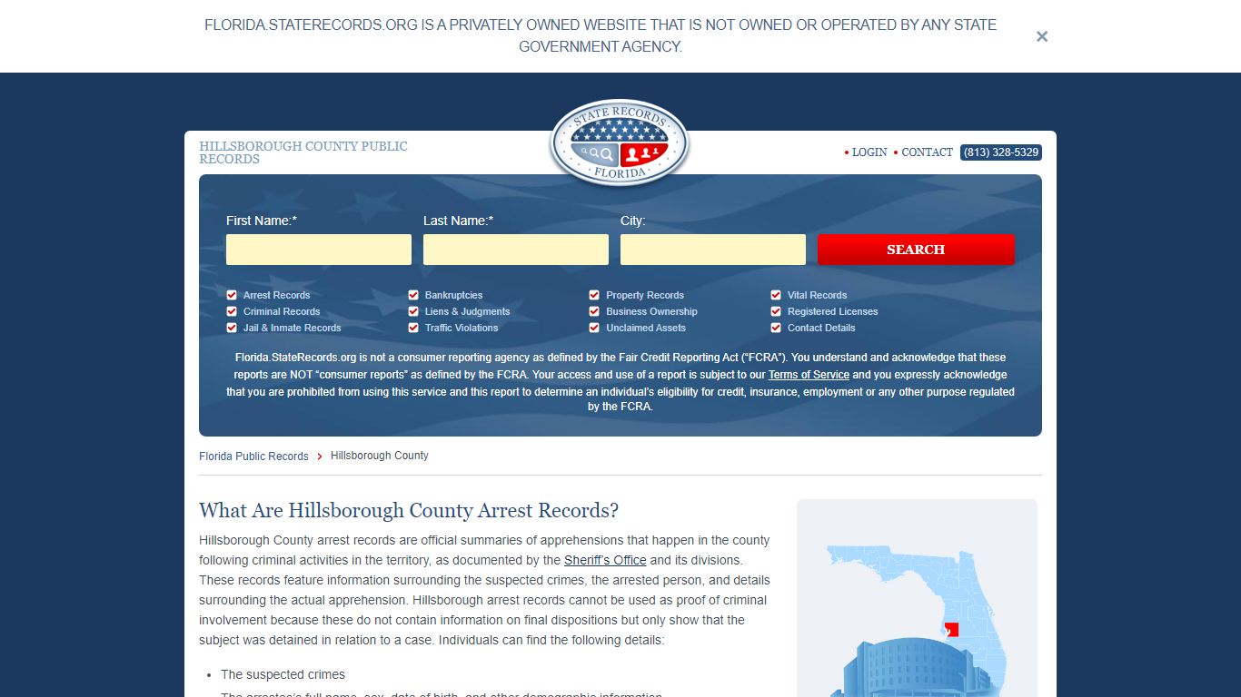 Hillsborough County Arrest, Court, and Public Records | StateRecords.org
